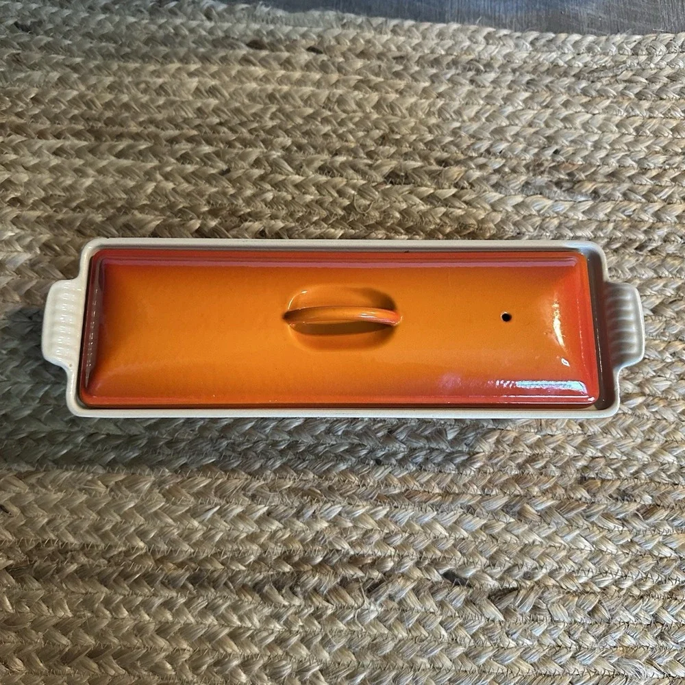 Le Creuset #32 Vintage Terrine‎ Flame Cast Iron & Enamel Loaf Pan 12
